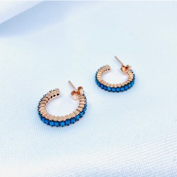 Firuze Taşlı Gümüş Küpe