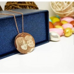 Fotoğraf Baskılı Gümüş Kolye