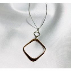 Geometrik Tasarım Gümüş Kolye