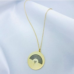 Gökkuşağı Kalp Kolye