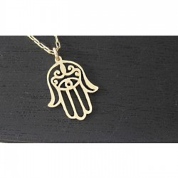 Gold Fatma Ana Eli 925 Ayar Gümüş Kolye Özel Gün Hediyesi