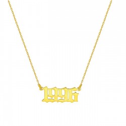 Gothic Font Unisex Özel Tasarım Kişiye Özel Gümüş Kolye