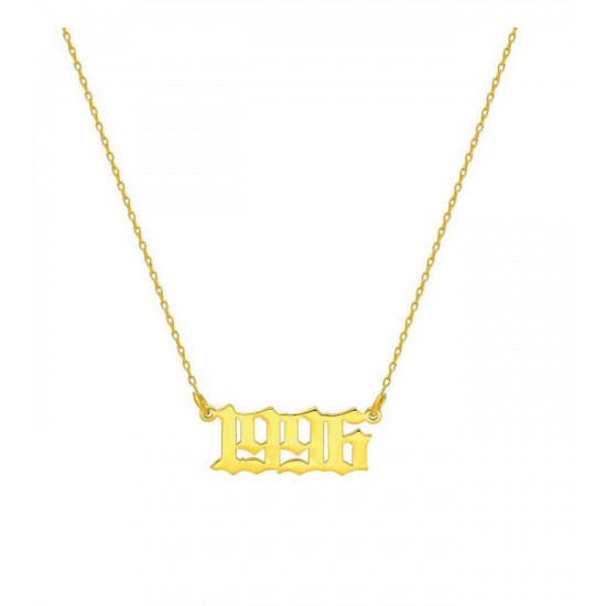 Gothic Font Unisex Özel Tasarım Kişiye Özel Gümüş Kolye