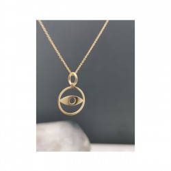 Göz Model 925 Ayar Tasarım Gümüş Kadın Kolye