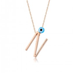 Gümüş Harf Kolye N