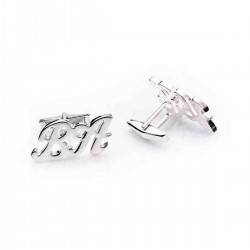 Gümüş Harfli Kol Düğmesi