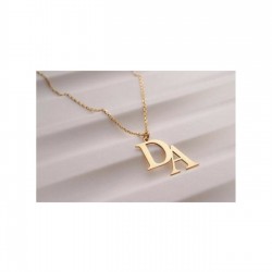 Gümüş İkili Harfli Kadın Kolye Özel Gün Hediyesi