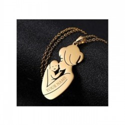 Gümüş İsimli Anne Bebek Kolye Özel Gün Hediyesi