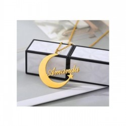 Gümüş İsimli Ay Yıldız Kolye Özel Gün Hediyesi