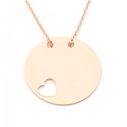 Gümüş Isimli Plaka Kalp Kolye