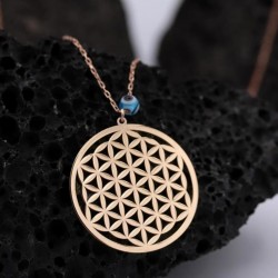 Gümüş Yaşam Çiçeği Kolye