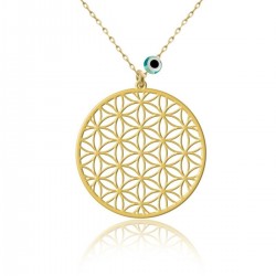 Gümüş Yaşam Çiçeği Kolye