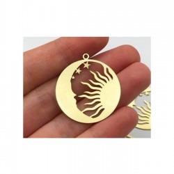 Güneş Yıldızı 925 Ayar Gümüş Özel Tasarım Kolye