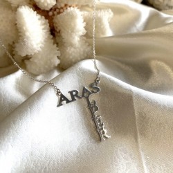Ikili Isimli Kolye 925 Ayar Gümüş