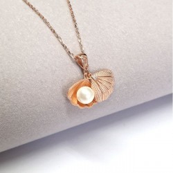 İncili İstiridye Model Gümüş Hediyelik Kadın Kolye