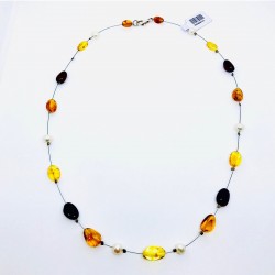 İncili Kehribar Yetişkin Kolye İncili Kehribar Yetişkin Kolye