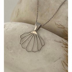 İstiridye Model Gümüş Tasarım Kolye Özel Gün Hediyesi