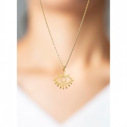 Kadın Göz Model Gümüş Tasarım Kolye