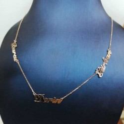 Kadın Gümüş 3 İsimli Kolye