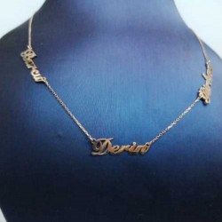 Kadın Gümüş 3 İsimli Kolye