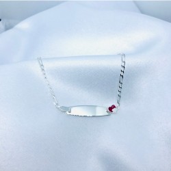 Kalp Detay İsimli Gümüş Bebek Künyesi