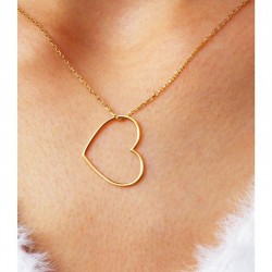 Kalp Model Gümüş Kolye Özel Gün Hediyesi