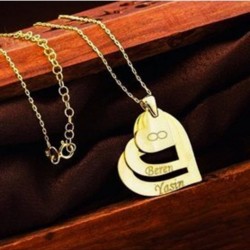 Kalpli Halka Isimli Hediyelik Gümüş Kolye