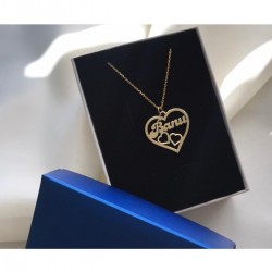 Kalpli Isim Kolye 925 Ayar Gümüş