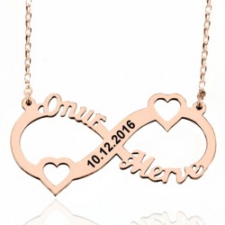 Kalpli Tarihli Sonsuzluk Isimli Gümüş Kolye Isim Kolye