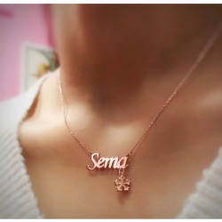 Kar Taneli Kişiye Özel İsim Kolye