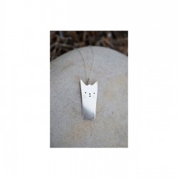Kedi Model 925 Ayar Gümüş Tasarım Kolye
