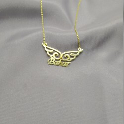 Kelebek Kanadı Model 925 Ayar Gümüş Bahar İsim Kolye Özel Gün Hediyesi