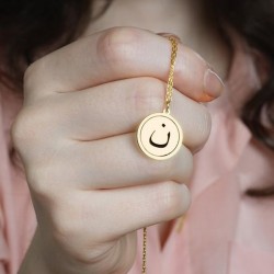 Kişiye Özel Arapça Harf Tasarım Gold Hediyelik Kadın Gümüş Kolye