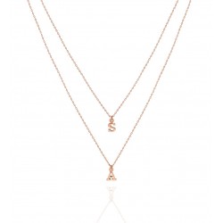 Kişiye Özel Çift Zincirli Harf Kolye Kişiye Özel Çift Zincirli Harf Kolye