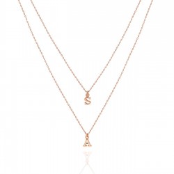 Kişiye Özel Çift Zincirli Harf Kolye