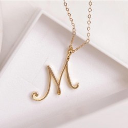 Kişiye Özel El Yazısı Harf Model 925 Ayar Gümüş Kadın Kolye