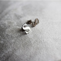 Kişiye Özel Harf Gümüş Küpe