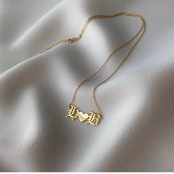 Kişiye Özel Harfli Gothic Kolye Özel Gün Hediyesi