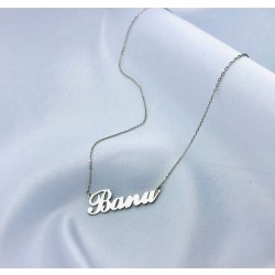 Kişiye Özel İsim Gümüş Kolye