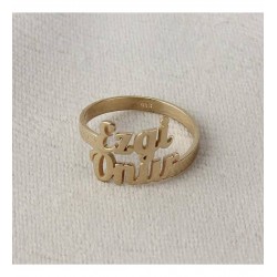 Kişiye Özel İsim Gümüş Yüzük