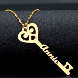 Kişiye Özel İsimli Anahtar Model 925 Ayar Gümüş Kolye