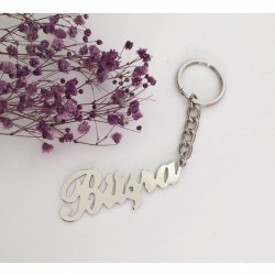 Kişiye Özel İsimli Gümüş Anahtarlık