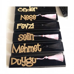 Kişiye Özel İsimli Gümüş Kitap Ayracı