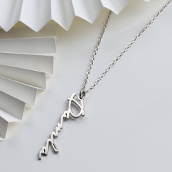 Kişiye Özel İsimli Gümüş Kolye