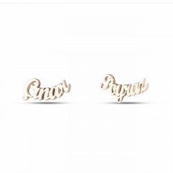 Kişiye Özel İsimli Gümüş Küpe