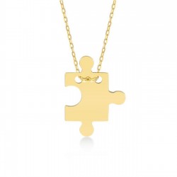 Kişiye Özel İsimli Puzzle Gümüş Kolye