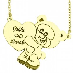 Kişiye Özel İsimli Tasarım Gümüş Kolye