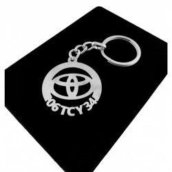Kişiye Özel Toyota Gümüş Hediyelik Anahtarlık