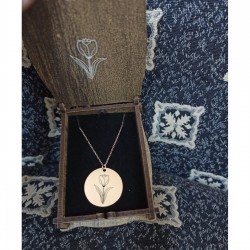 Lale Model Gümüş Kolye Özel Gün Hediyesi