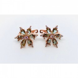 Lotus Çiçeği Gümüş Küpe